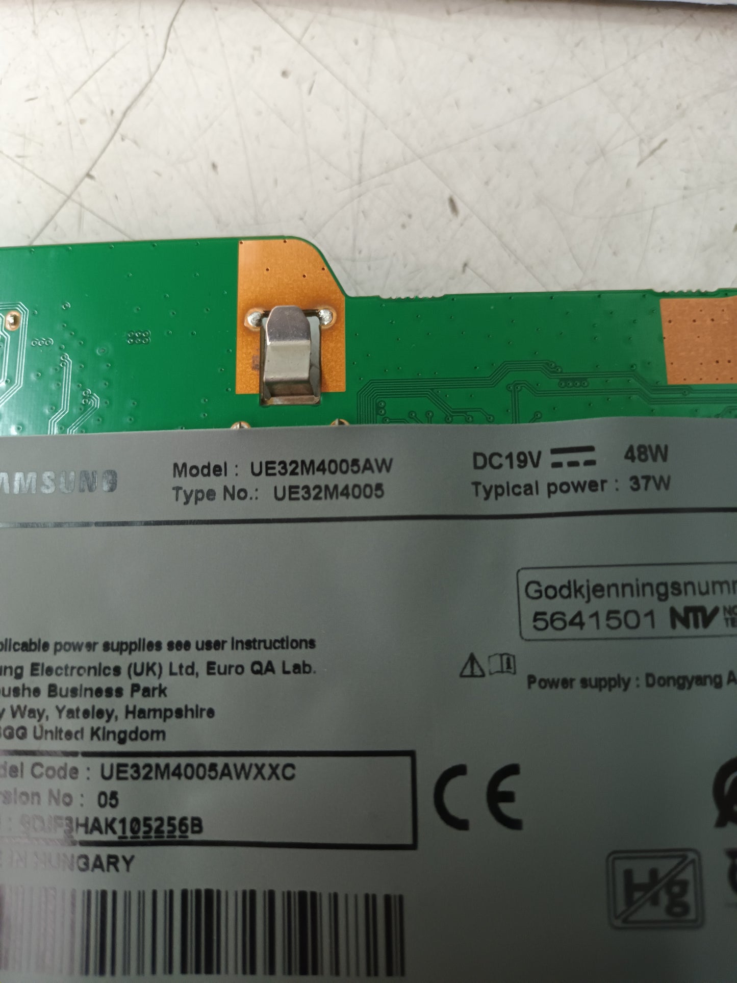 PLACA MAIN, BN41-02580B, BN94-12759W, de tv Samsung UE32M4005AW