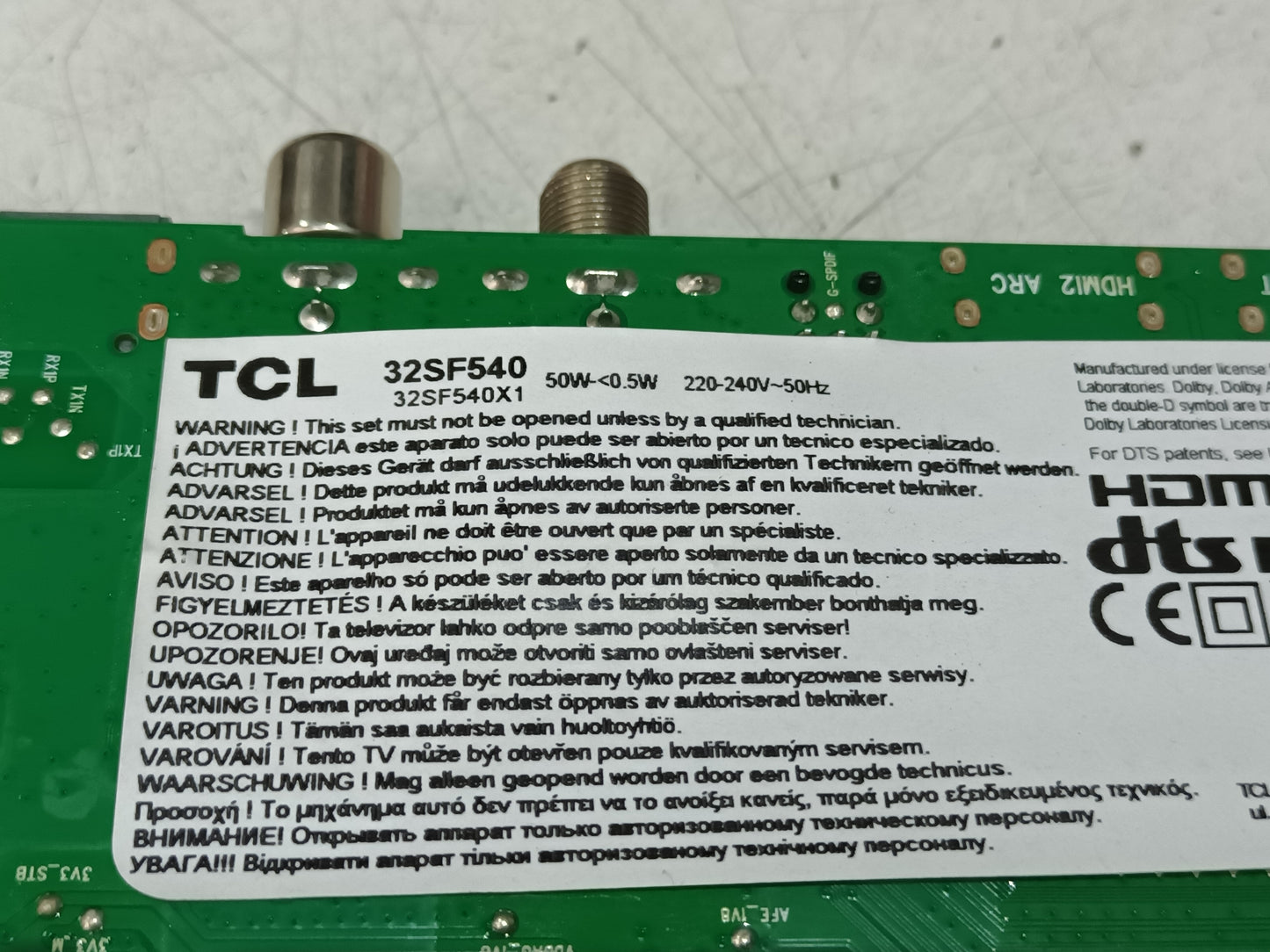 TCL 32SF540, KIT 1 TIRA LED (ref,352)