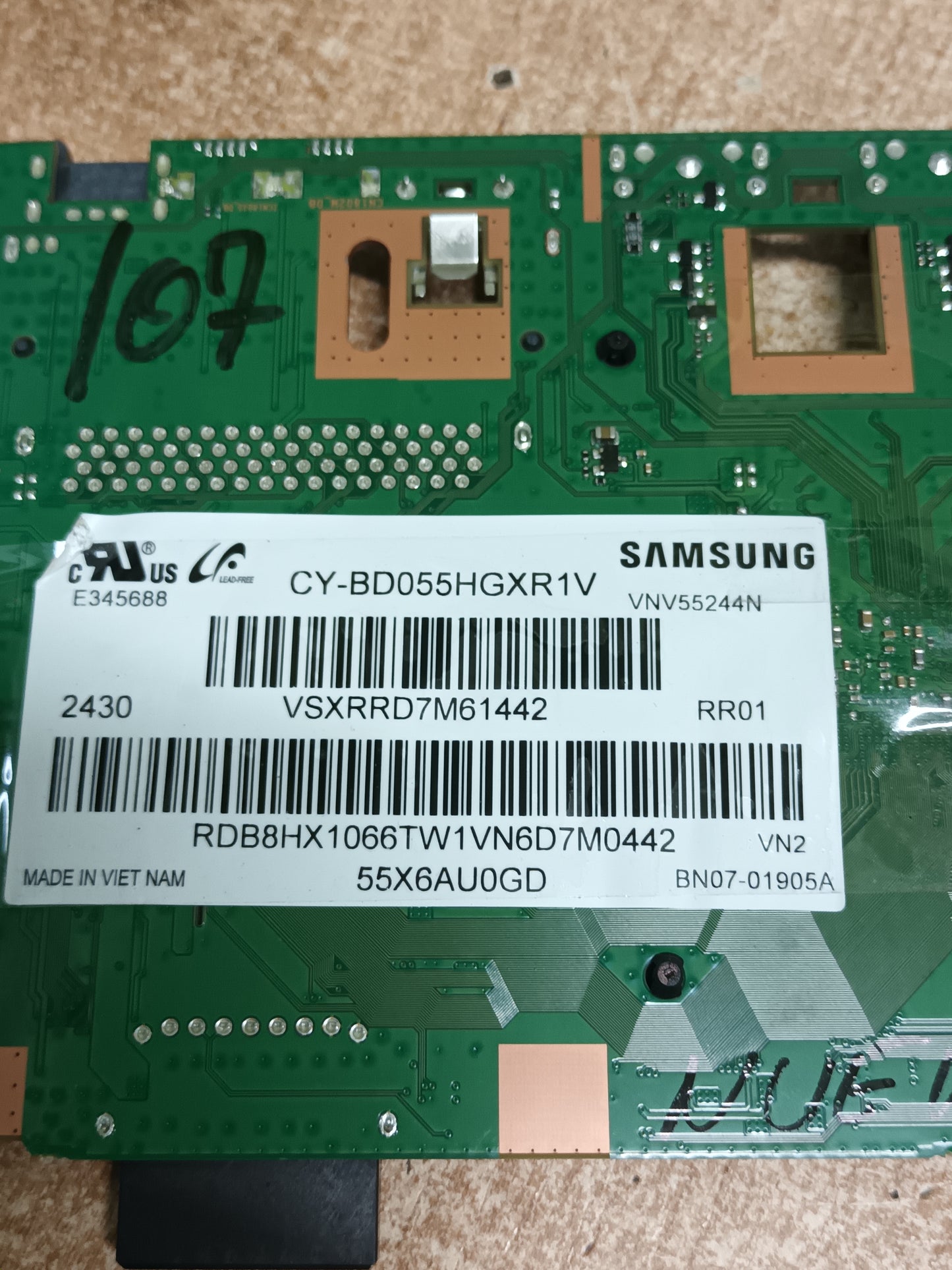 Placa main, BN96-58726F, de tv SAMSUNG TU55DU7125U NUEVA SIN USAR,