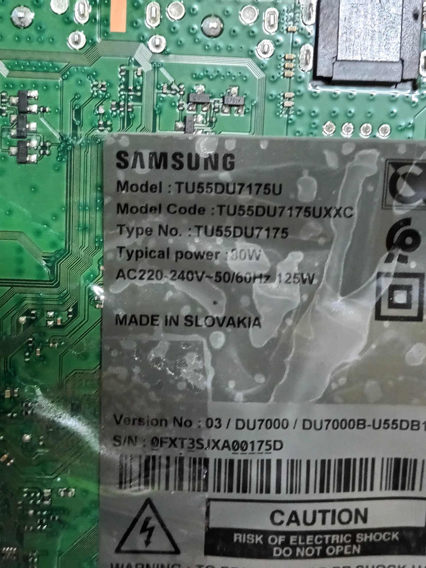 Placa main, BN96-58726F, de tv SAMSUNG TU55DU7125U NUEVA SIN USAR,