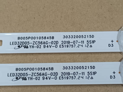 KIT 2 tiras de retroiluminación de HAIER H32K702FG