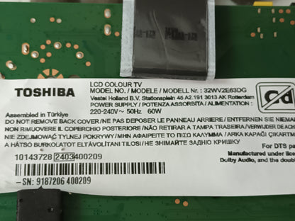 KIT 2 tiras de retroiluminación de TOSHIBA 32WV2E63DG,