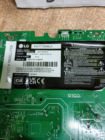 PLACA MAIN, TPD.RT2874.PC782 (T), NUEVA SIN USAR, de tv LG43UT73006LA