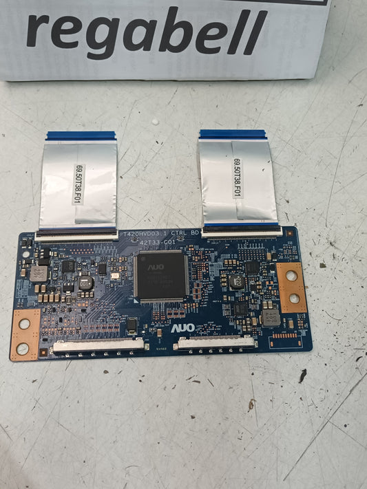 PLACA T-COM, T420DVD03.1, desmontada de TV LG42LB650V