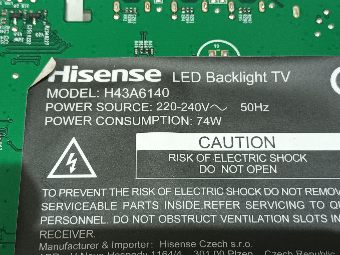 tv HISENSE H43A6140 kit tiras de led (ref-6)