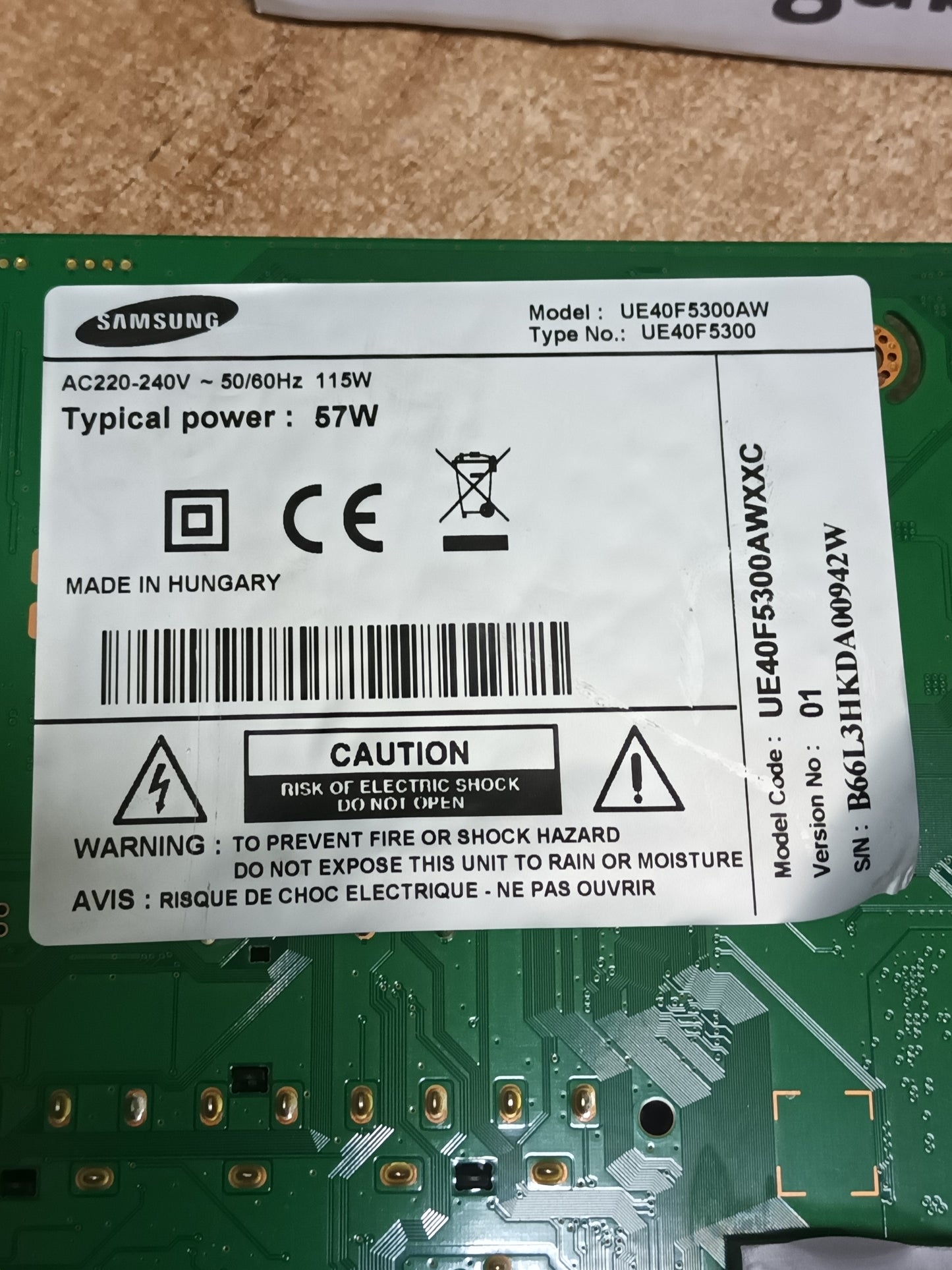 BN94-06767M, PLACA MAIN SAMSUNG, (ref.40)