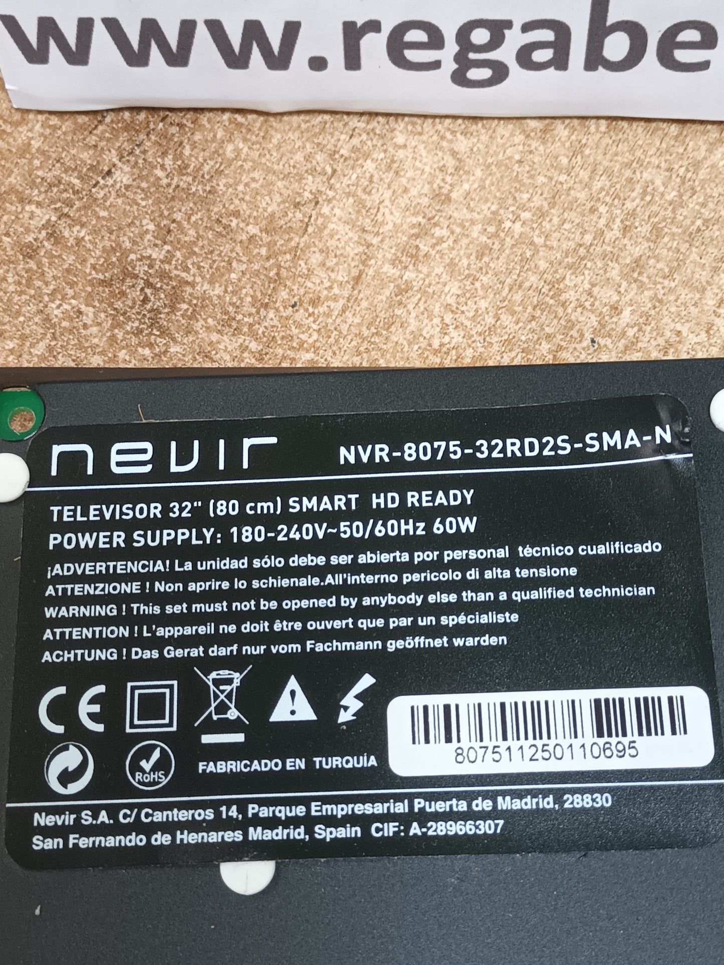 13AT204V1.0,  PLACA MAIN NEVIR, (ref-362)