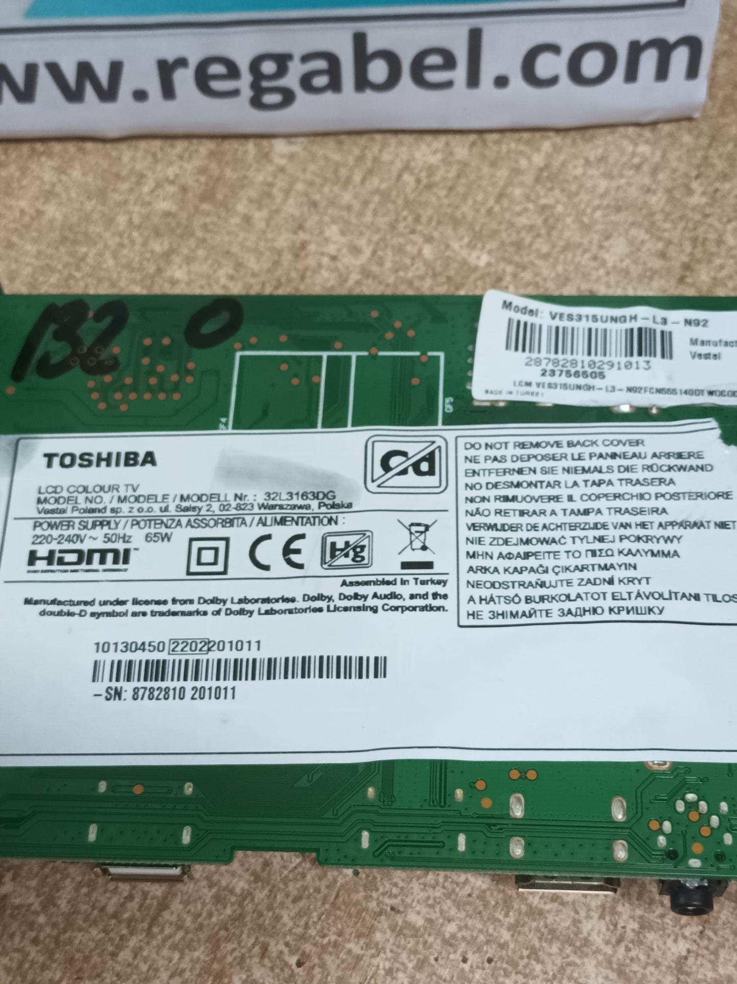 17MB181TC, PLACA MAIN TOSHIBA, ref-132