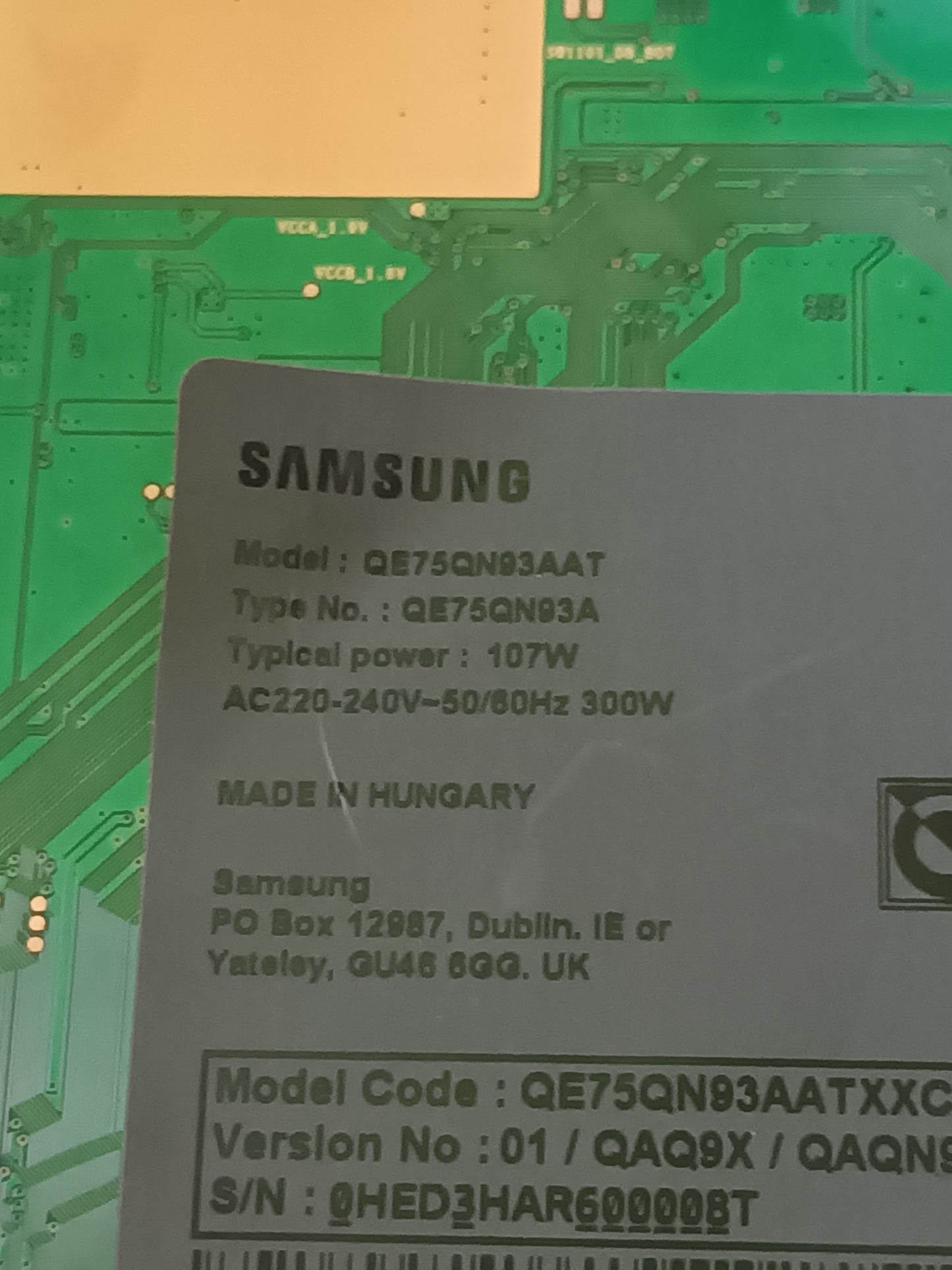 SAMSUNG QE75QN93AAT, componentes de tv, ref-190