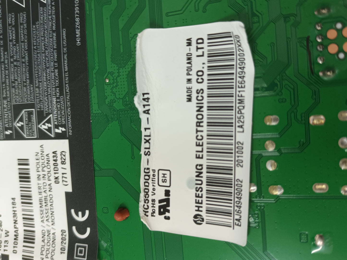 EAX69083603(1.0), EBT66528203, de LG55UN73006LA,NUEVA