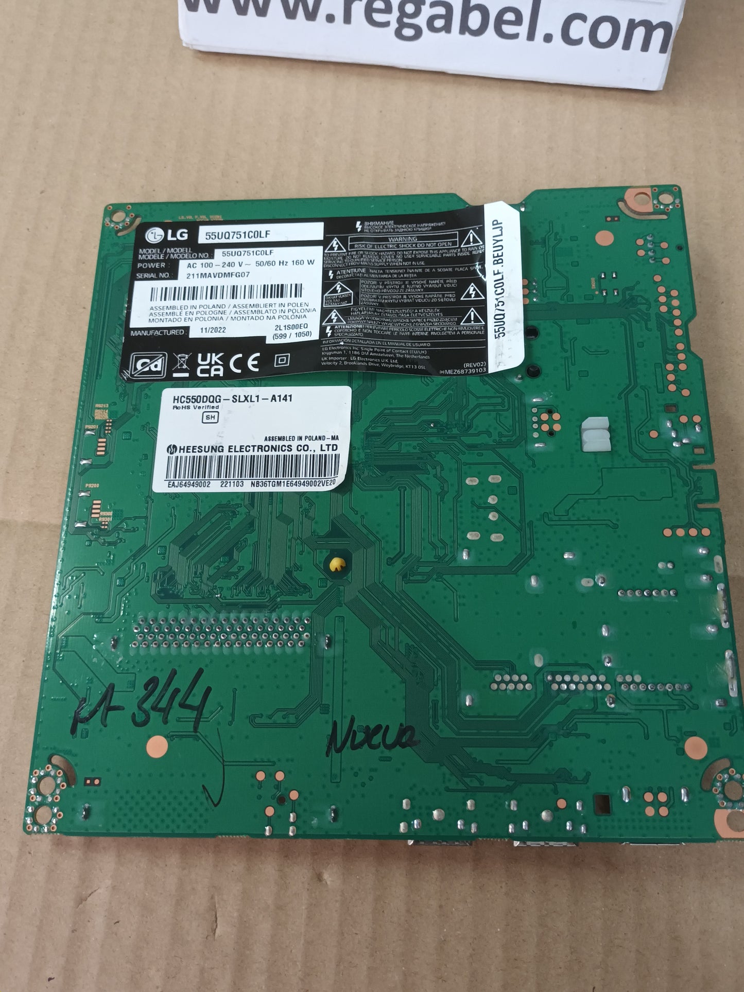 EAX69830902(1.1), EBT66961803, DE LG55UQ751C0LF, NUEVA