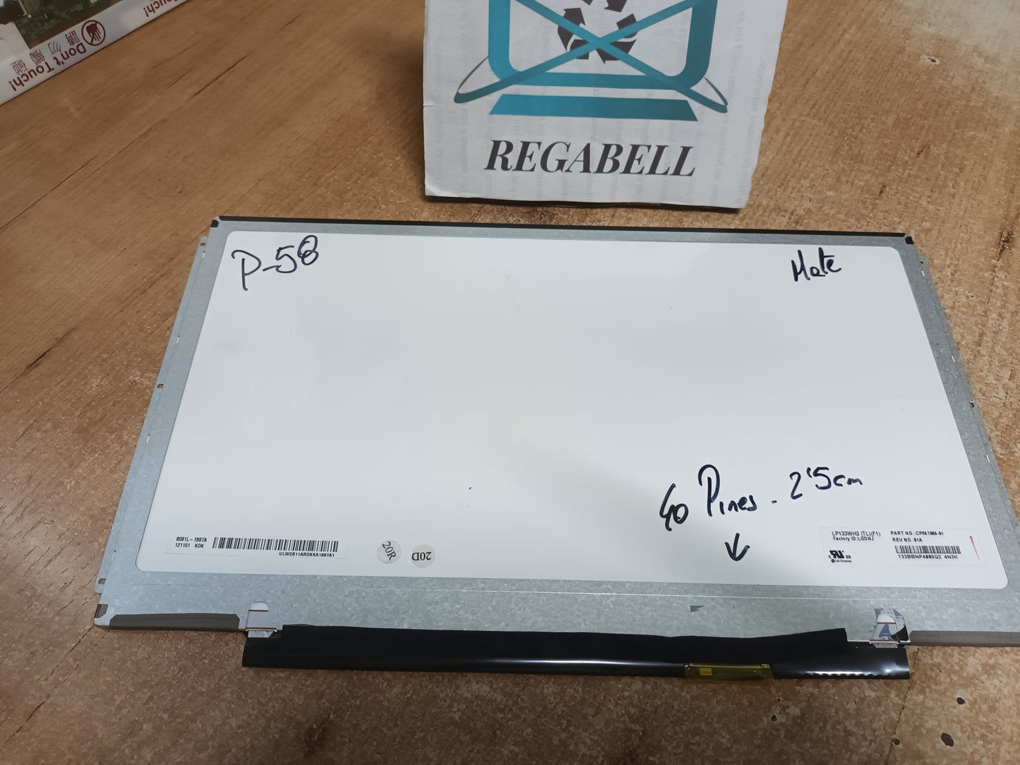 Pantalla portátil LG LP133WH2 (TL) (F1), (P-58)