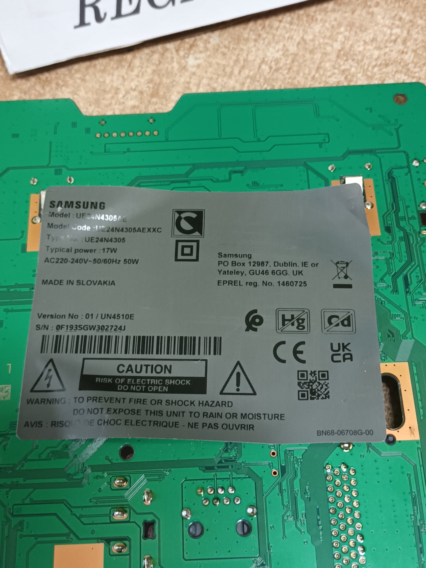 BN94-14750U, PLACA MAIN SAMSUNG (ref-293)