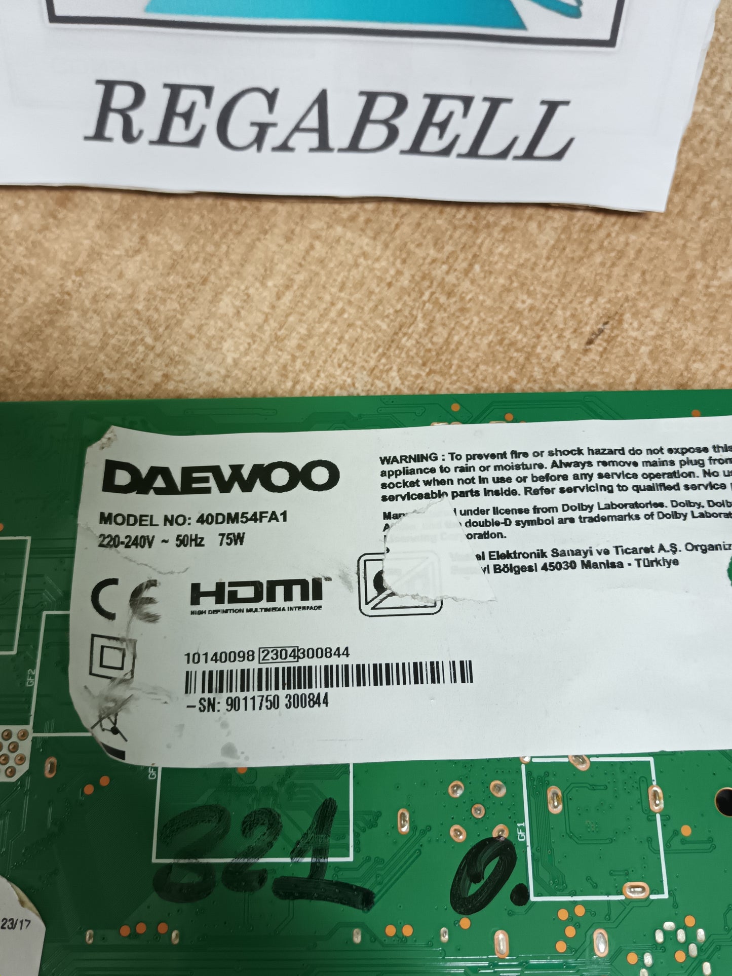 17MB186TC, PLACA MAIN vestel (ref-321)