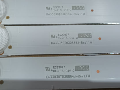 KIT 3 tiras de retroiluminación de NEVIR NVR-7421-43HD-N