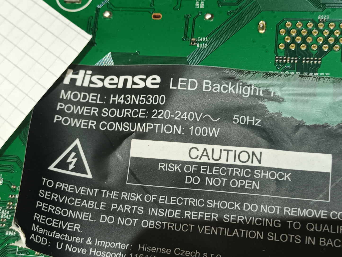 HISENSE H43N5300, KIT TIRAS LED (ref,168)