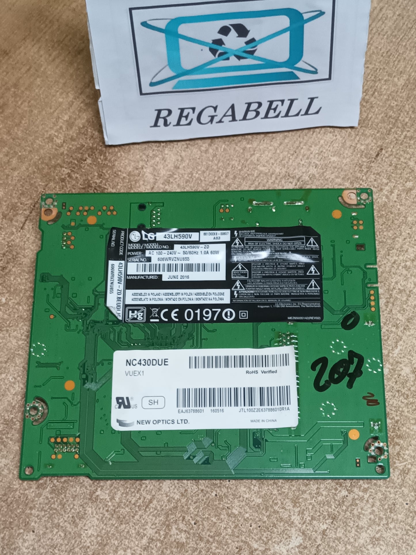 EAX66873003(1.0) PLACA MAIN LG43LH590V