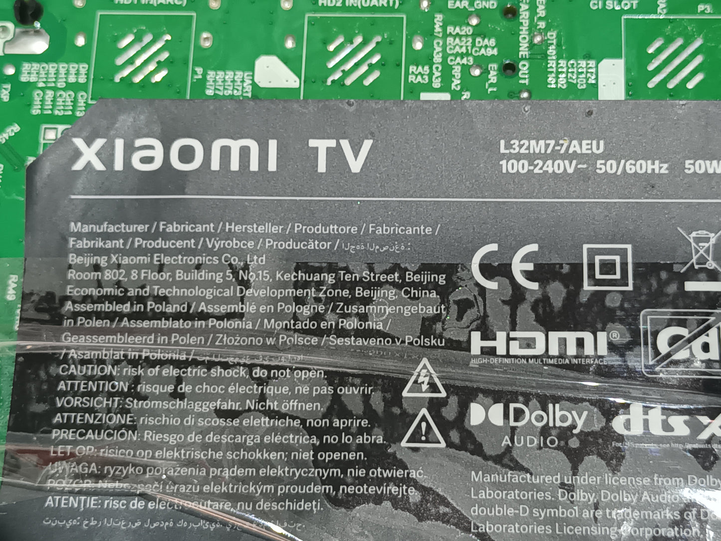 XIAOMI L32M7-7AEU, KIT 2 TIRAS LED (ref,289)