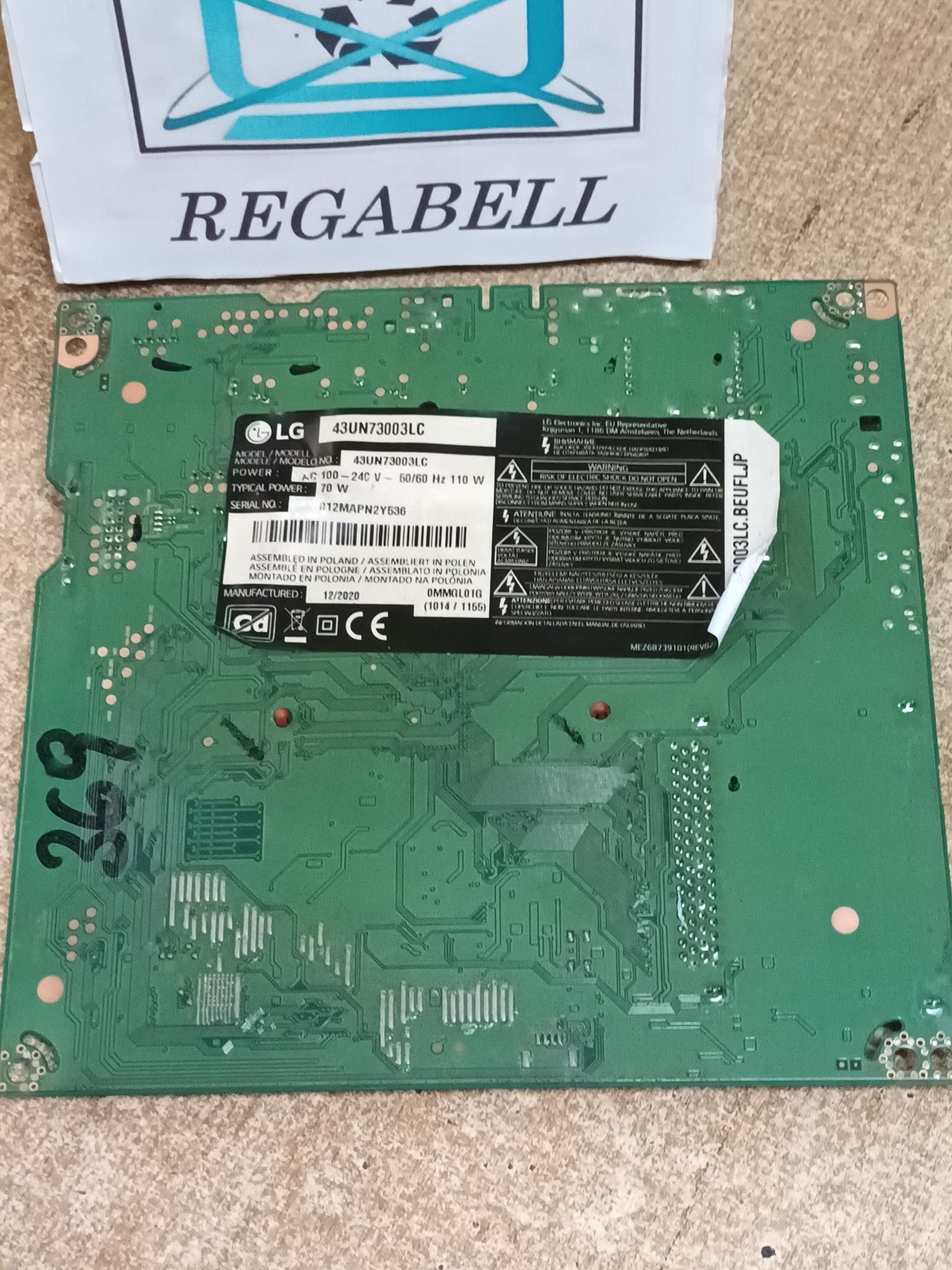 EAX69083603(1.0), PLACA MAIN LG43UN73003LC