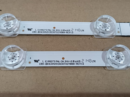 Kit 2 tiras LED HISENSE 43AE7000F