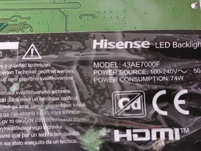 Kit 2 tiras LED HISENSE 43AE7000F