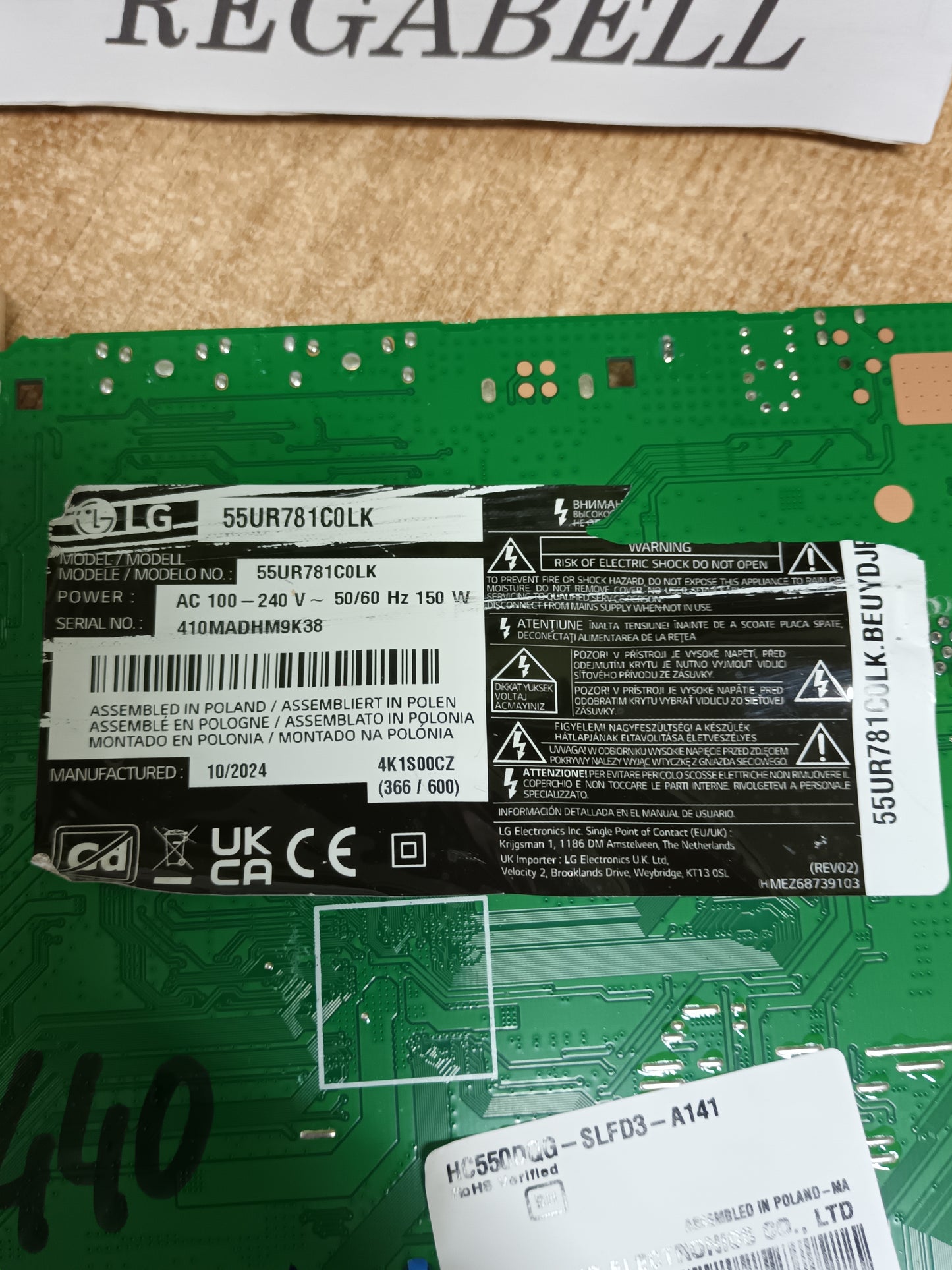 EAX70042605(1.0), placa main de TV LG55UR751C0LK