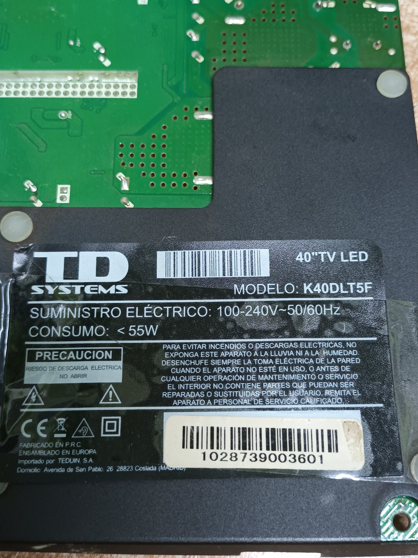 TP.S506.PB801, PLACA MAIN TD SYSTEMS K40DLT5F