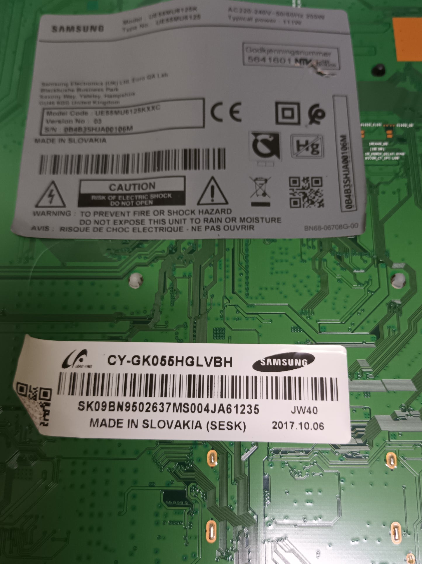 BN94-12645A, PLACA MAIN SAMSUNG UE55MU6125K