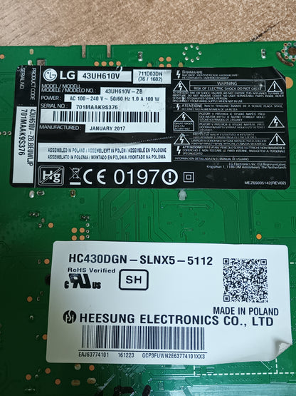 Placa T-CON 6870C-0647A, DE TV LG43UH610V