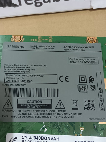 Placa main, BN94-10897G, de TV SAMSUNG UE40J5200AW,