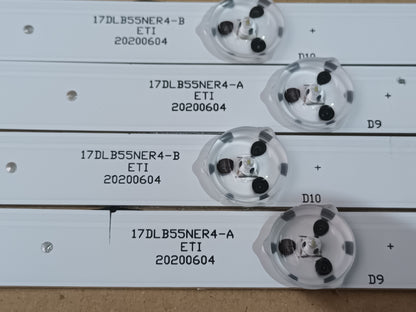 Kit 4 tiras LED DE TV TOSHIBA 55UAD63DG