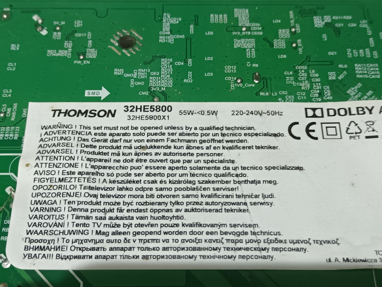 THOMSON 32HE5800, KIT TIRA LED (ref,375)
