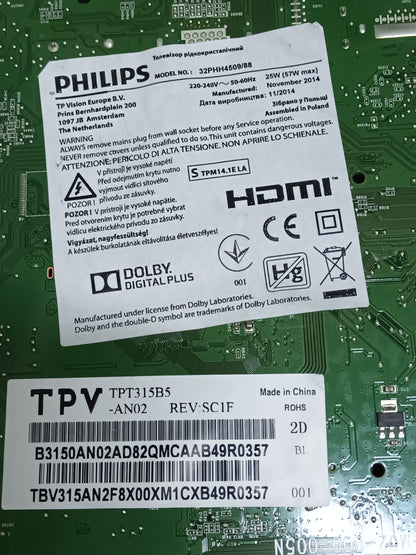 715G6165-M02-000-005N, desmontada de tv PHILIPS 32PHH4509/88