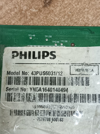 17IPS72P, DE TV PHILIPS 43PUS6031/12, (ref-283)