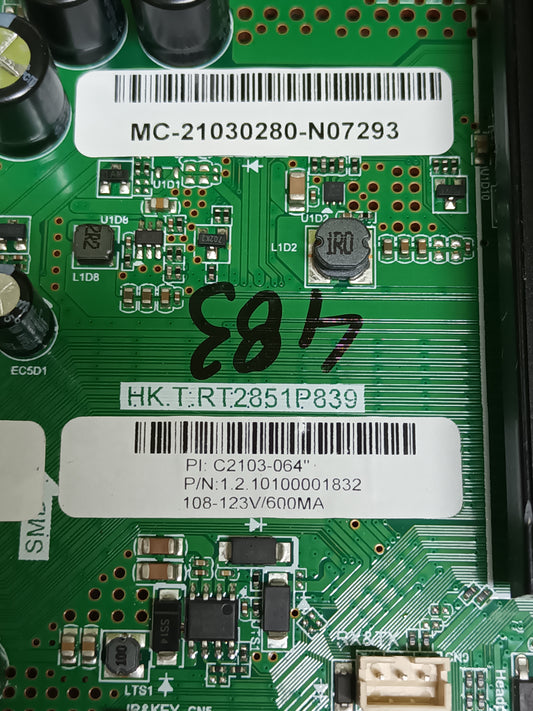 HK.T.RT2851P839, DE TV TD SYSTEMS K50DLG12US