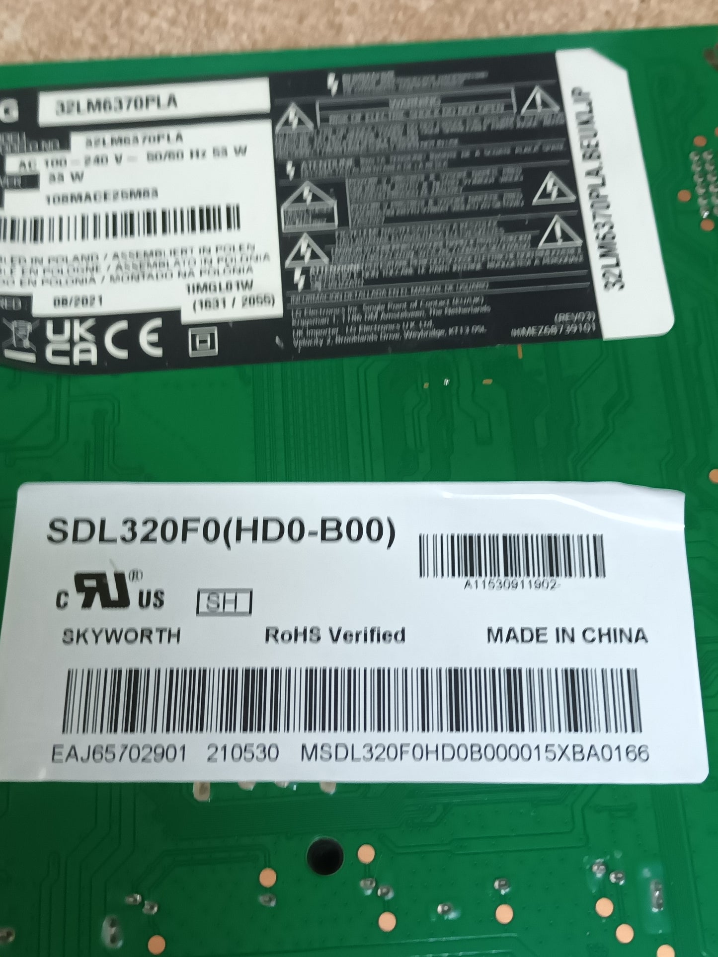 EAX68167602(1.0), DE TV LG32LM6370PLA, (ref-9)