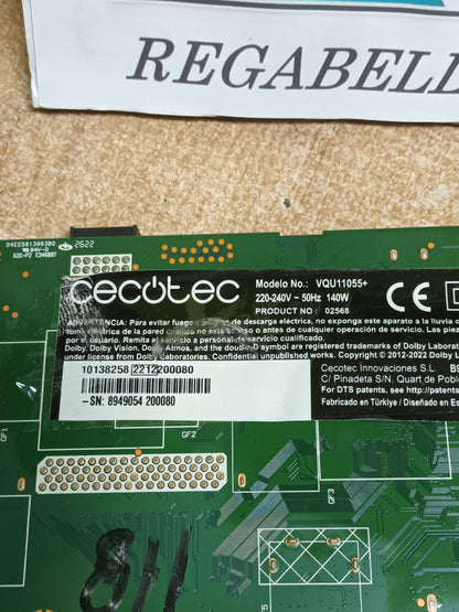PLACA MAIN, 17MB185, 180721R2A, desmontada de TV CECOTEC VQU11055+