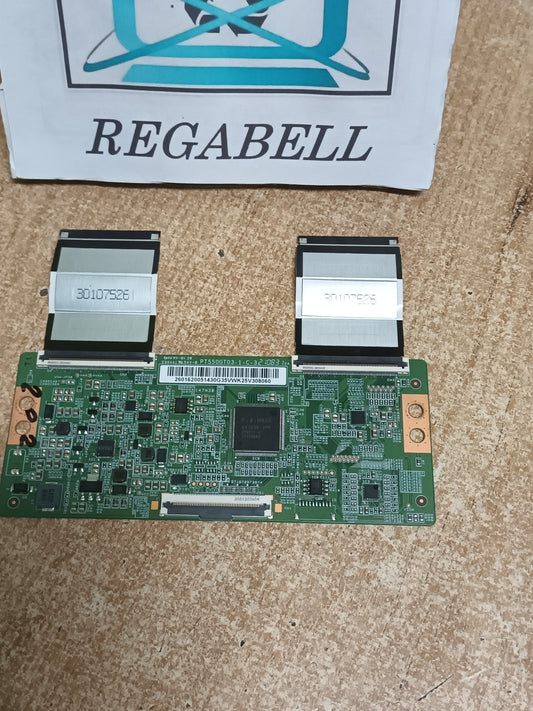 placa tcom, PT550GT03-1-C-3, desmontada de tv CECOTEC VQU11055+
