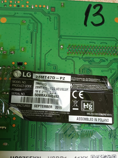 placa main EAX66226302(1.2) MAIN, de tv LG28MT47D-PZ
