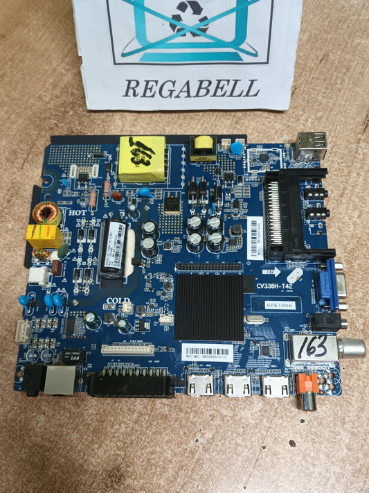 PLACA BASE, CV338H-T42, desmontada de TV MANTA LED9320E1S,