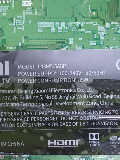 TD.MS6886.793, DE TV XIAOMI L43M5-5ASP, (ref-195)