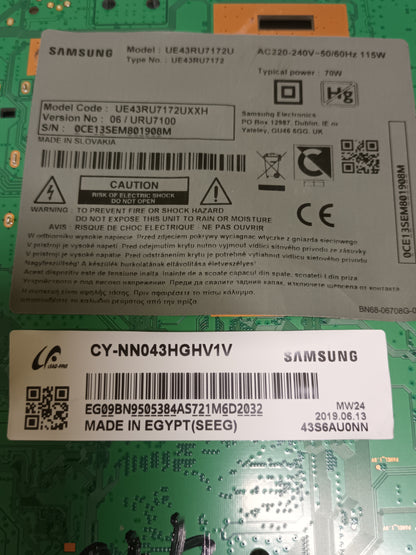 BN94-14180E, DE TV SAMSUNG UE43RU7172U, (M-448)