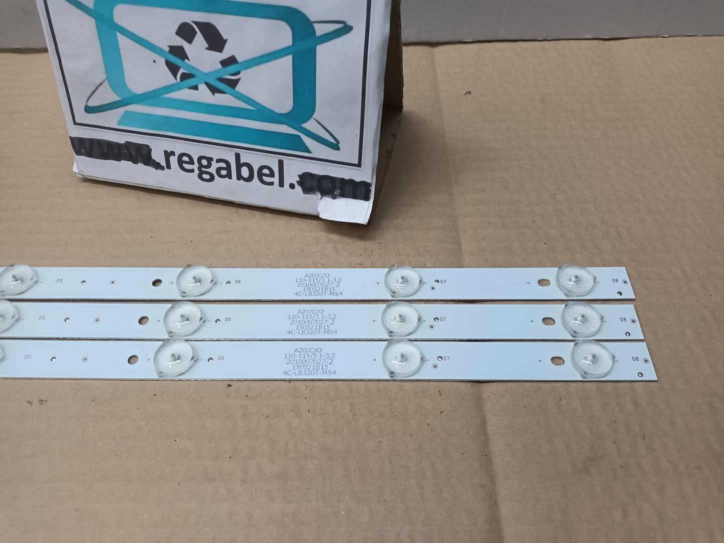 Kit 3 tiras LED DE TV TCL 32B3803, (ref-383)