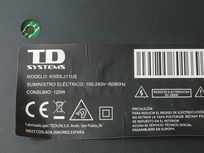 Kit 4 tiras LED DE TV TD SYSTEMS K50DLJ11US, ref-384