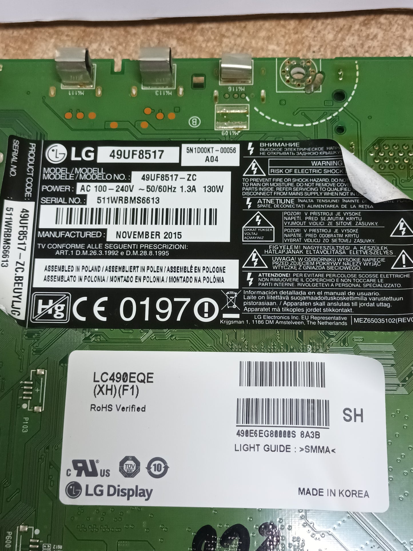 EAX66165203(1.0), DE TV LG49UF8517, (ref-223)