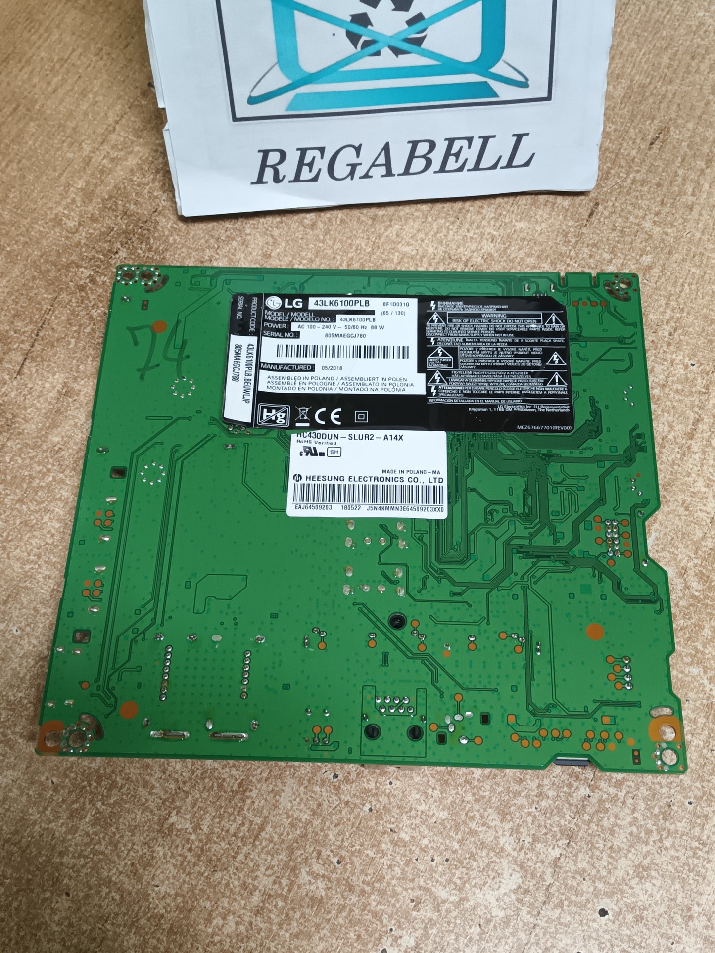 EAX67703503(1.1), de LG43LK6100PLB