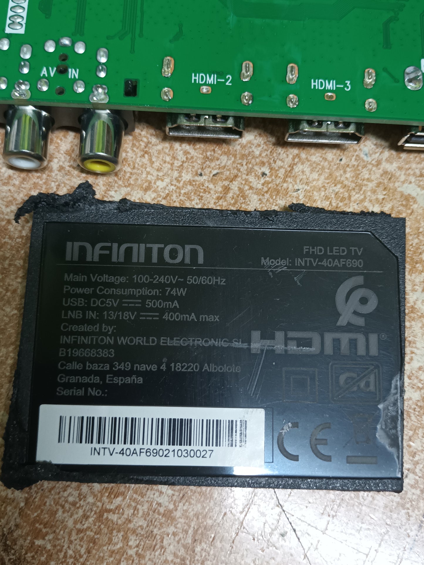 MSD66830-ZC01-01, DE INFINITON INTV-40AF690
