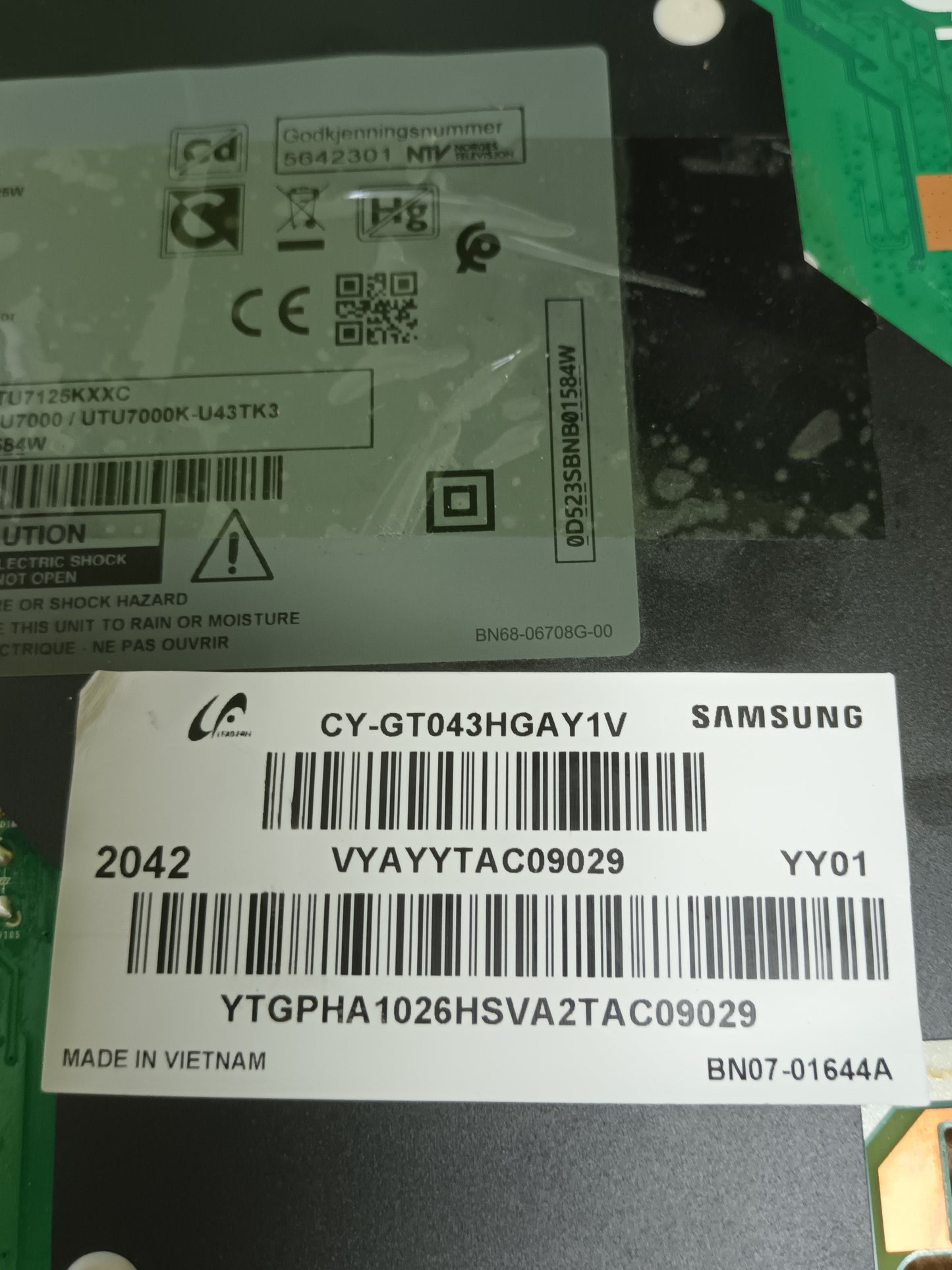 BN96-51896C, DE TV SAMSUNG UE43TU7125K