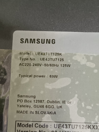 BN96-51896C, DE TV SAMSUNG UE43TU7125K