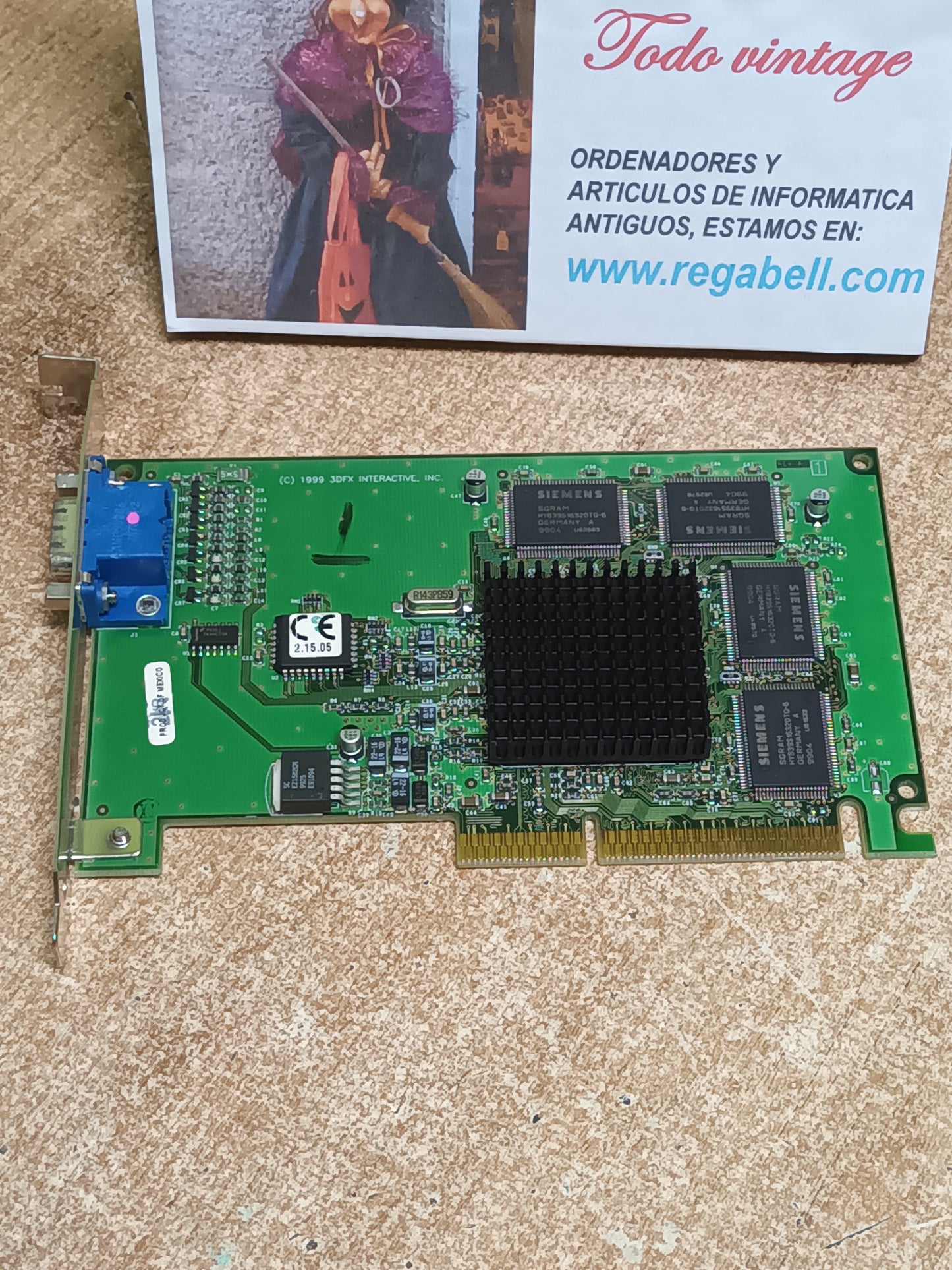 3dfx Voodoo 3 1000 AGP 8MB Tarjeta Gráfica